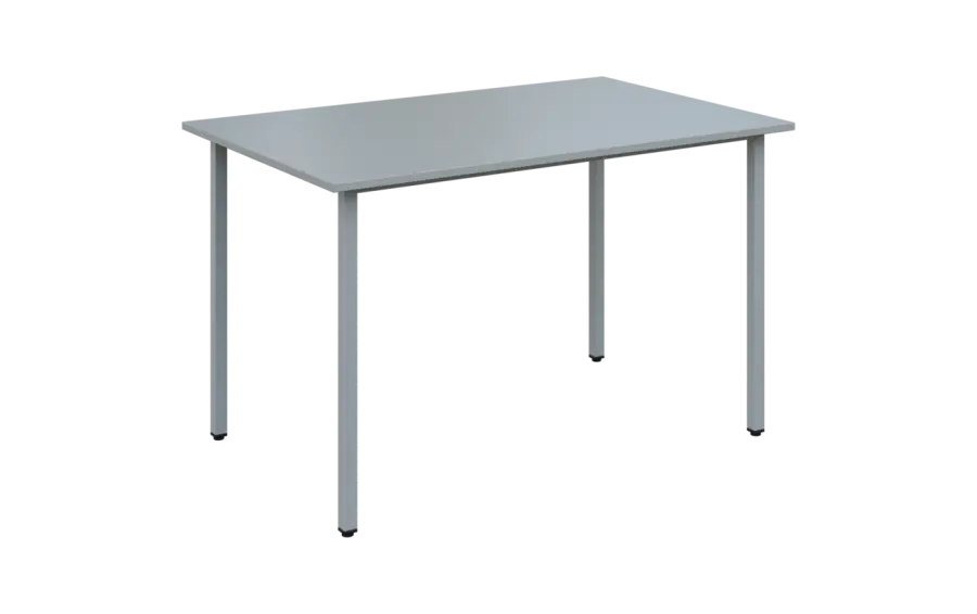 JSB 120N Jídelní stůl 1200 x 800 mm, deska šedá / podnož stříbrná